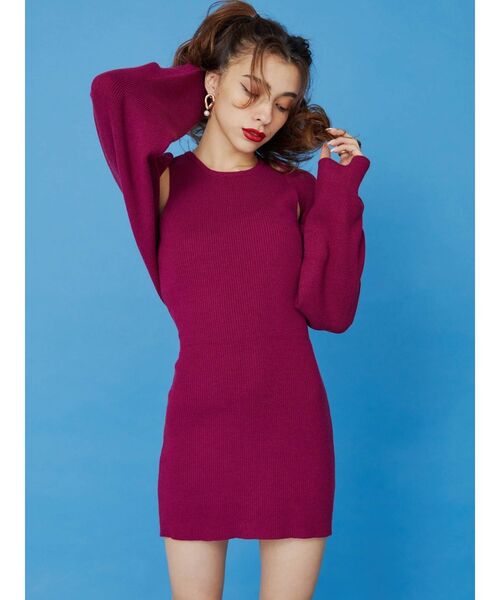 EVRIS(エヴリス)の「ボレロセットニットワンピース(ワンピース・レディース・ブラック/ピンク/ブルー/アイボリー・FREE)」の9枚目の写真