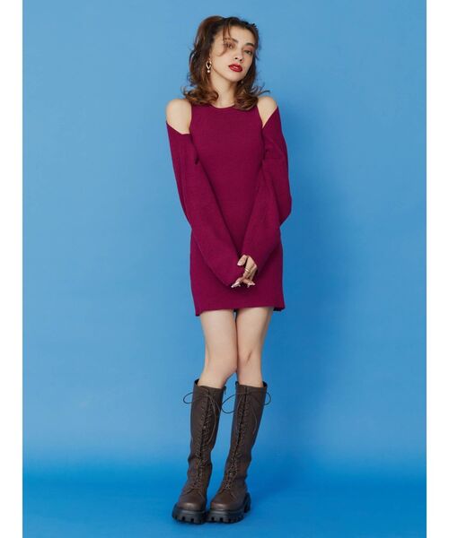 EVRIS(エヴリス)の「ボレロセットニットワンピース(ワンピース・レディース・ブラック/ピンク/ブルー/アイボリー・FREE)」の13枚目の写真