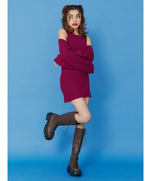 EVRIS(エヴリス)の「ボレロセットニットワンピース(ワンピース・レディース・ブラック/ピンク/ブルー/アイボリー・FREE)」の14枚目の写真