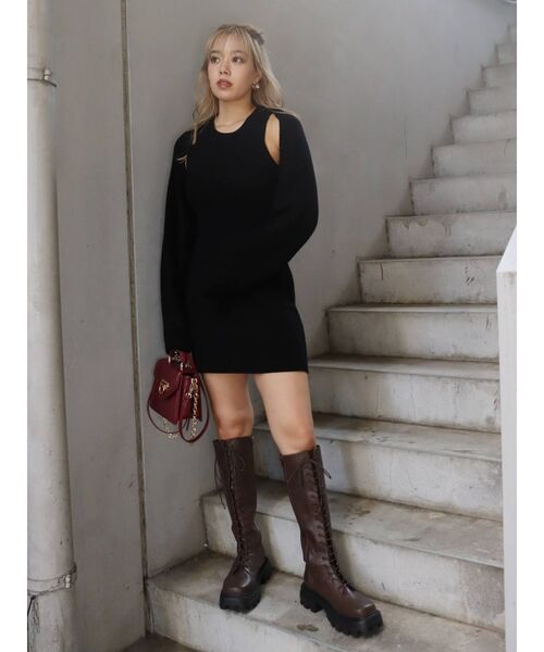 EVRIS(エヴリス)の「ボレロセットニットワンピース(ワンピース・レディース・ブラック/ピンク/ブルー/アイボリー・FREE)」の20枚目の写真