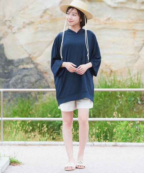 Fashion Letter（ファッションレター）の「ユニセックスuvカットラッシュプルオーバー（ラッシュガード・レディース・ブラック/モカ/ネイビー・FREE）」の17枚目の写真