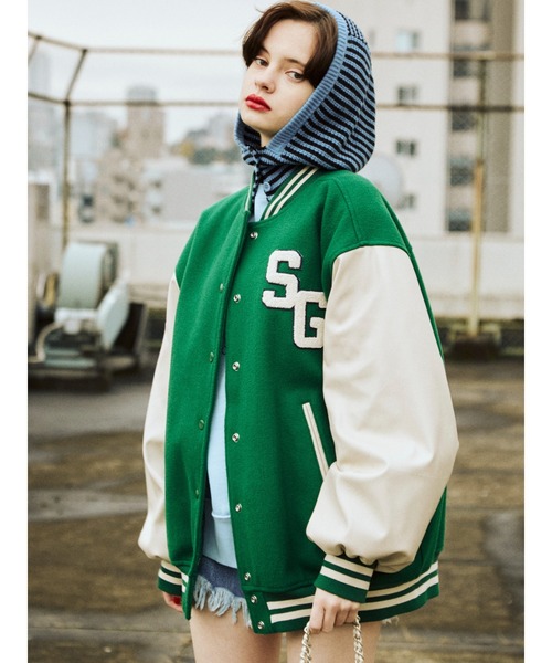 jouetie（ジュエティ）の「ボーダーバラクラバ（ニットキャップ/ビーニー・レディース・パープル/オフホワイト/ピンク/ブルー・FREE）」の3枚目の写真