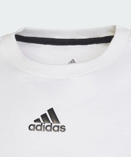 adidas(アディダス)の「フューチャーアイコン スリーストライプス 半袖Tシャツ / アディダス(キッズ/子供用)(Tシャツ/カットソー・キッズ・ブラック×ホワイト/ホワイト×ブラック・140/150/160/130)」の6枚目の写真