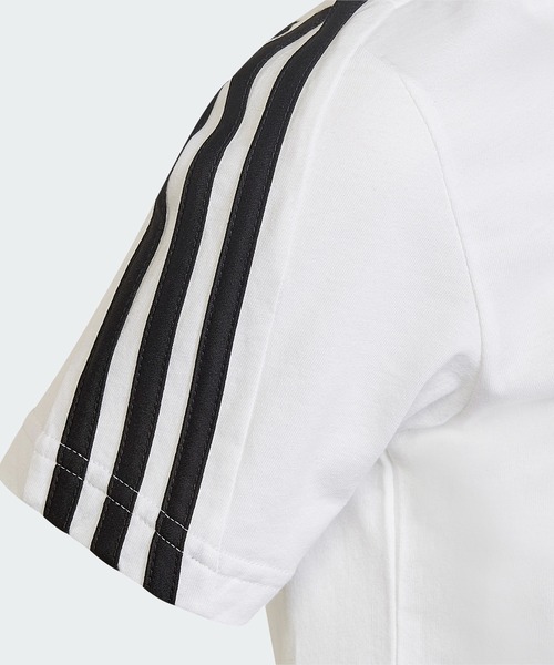 adidas(アディダス)の「フューチャーアイコン スリーストライプス 半袖Tシャツ / アディダス(キッズ/子供用)(Tシャツ/カットソー・キッズ・ブラック×ホワイト/ホワイト×ブラック・140/150/160/130)」の9枚目の写真