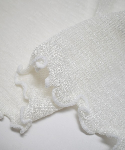 shopnikoniko(ショップニコニコ)の「リボン シアーカーディガン ショート 長袖(カーディガン/ボレロ・レディース・ホワイト/ブラック・フリー)」の9枚目の写真