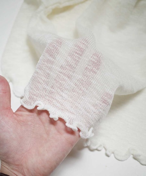 shopnikoniko(ショップニコニコ)の「リボン シアーカーディガン ショート 長袖(カーディガン/ボレロ・レディース・ホワイト/ブラック・フリー)」の8枚目の写真