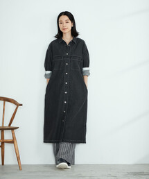 デニム シャツワンピース