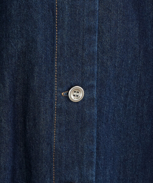 ONIGIRI（オニギリ）の「デニム　シャツワンピース（シャツワンピース・レディース・ネイビー/チャコール・MEDIUM/LARGE）」の18枚目の写真