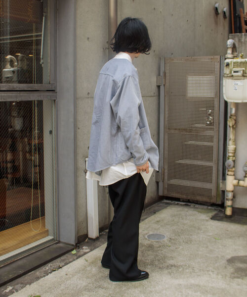 GLOSTER（グロスター）の「【GLOSTER/グロスター】ベルト付き ラップワイドパンツ（その他パンツ・メンズ・ブラック・M/L）」の8枚目の写真