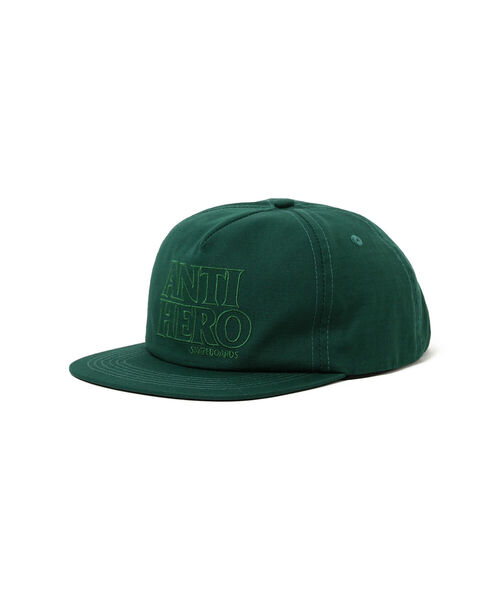 ANTI HERO(アンタイヒーロー)の「ANTI HERO / Black Hero Outline Snapback Cap(キャップ・メンズ・グリーン・ONE SIZE)」の1枚目の写真