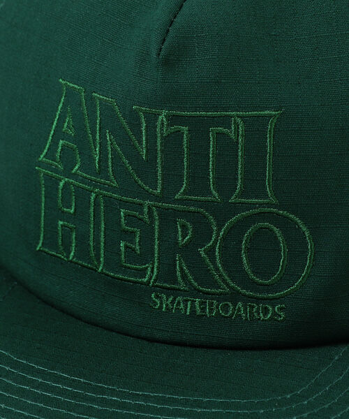 ANTI HERO(アンタイヒーロー)の「ANTI HERO / Black Hero Outline Snapback Cap(キャップ・メンズ・グリーン・ONE SIZE)」の4枚目の写真