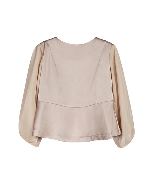DRESS PLUS(ドレスプラス)の「レディース ジャケット Vネック ノーカラー ショート シアー素材(カーディガン/ボレロ・レディース・ベージュ/ブラック/ネイビー・XL/M/S/L)」の15枚目の写真