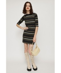 SLY | MULTI BORDER S/OP マルチボーダー ショート ワンピース ミニ(ワンピース)