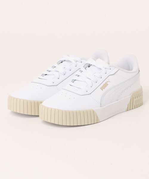 PUMA(プーマ)の「《PUMA》プーマ キャリーナ 2.0(スニーカー・レディース・ブラック×ブラック/ブラック×ホワイト/ホワイト×ブラック/ホワイト×ピンク/ホワイト×ホワイト/ピンク系その他/ホワイト系その他/ホワイト系その他2/ホワイト×ゴールド・23.0cm/23.5cm/24.5cm/24.0cm/25.0cm/22.5cm/25.5cm/26.0cm/22.0cm)」の1枚目の写真