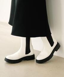 green label relaxing | ＜ Oggi × green label relaxing ＞ボリュームソール サイドゴアブーツ(3.5cmヒール)-晴雨兼用-(ブーツ)