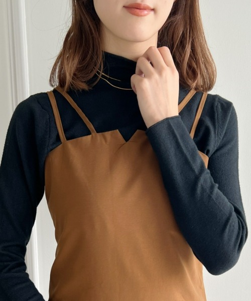 Loueme(ルエム)の「プチハイネックスムーストップス(ニット/セーター・レディース・ホワイト/ブラック/ブラウン/ピンク/アイボリー・FREE)」の4枚目の写真