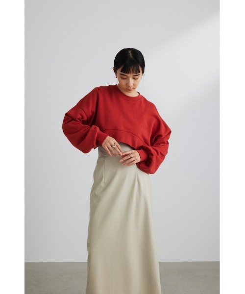 STYLEMIXER(スタイルミキサー)の「クロップドスウェットトップ(スウェット・レディース・レッド/ブラック/ホワイト・FREE)」の20枚目の写真