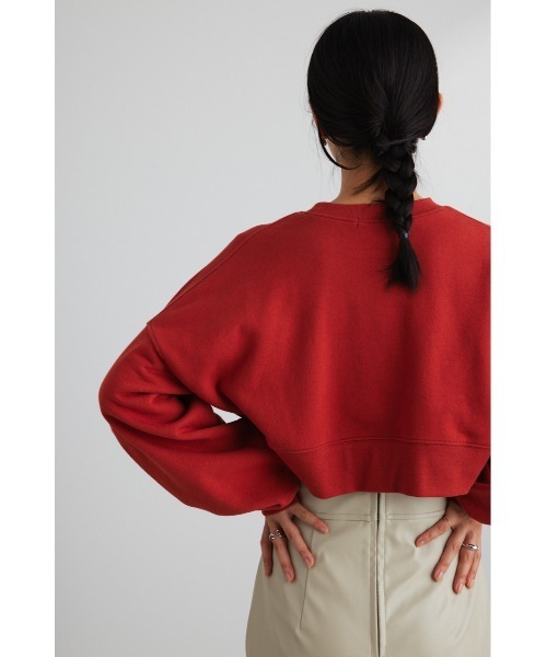 STYLEMIXER(スタイルミキサー)の「クロップドスウェットトップ(スウェット・レディース・レッド/ブラック/ホワイト・FREE)」の11枚目の写真