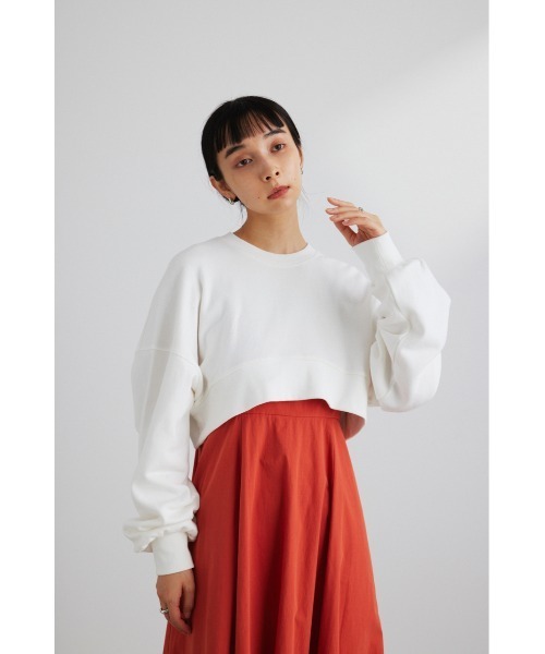 STYLEMIXER(スタイルミキサー)の「クロップドスウェットトップ(スウェット・レディース・レッド/ブラック/ホワイト・FREE)」の16枚目の写真