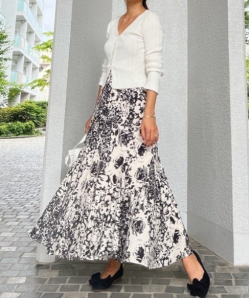 Vicente（ヴィセンテ）の「Garden maxi skirt（スカート・レディース・ブラック/ネイビー・FREE）」の21枚目の写真