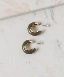 BEAMS HEART / ストーン メタル コンビ フープピアス