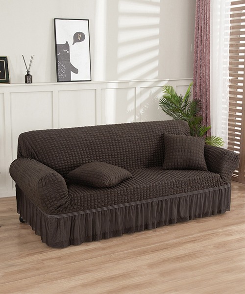 aimoha（アイモハ）の「フリルストレッチソファーカバー（ブランケット・レディース・オフホワイト/ブルー系その他/ピンク系その他2/グレー系その他2/ブラウン系その他3/グリーン系その他3/ピンク系その他/ブルー系その他2/グリーン系その他/ブラウン系その他2/グリーン系その他2/オレンジ系その他/グレー系その他/ブラウン系その他/ホワイト系その他2/オレンジ系その他2/チョコ/ライトグリーン・1/2）」の9枚目の写真