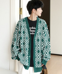 カーディガン/ボレロ（グリーン・カーキ/緑色系・チェック柄