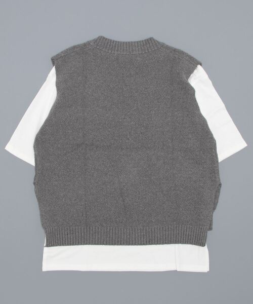 Dita Muaj.(ディータムアージュ)の「ニットベスト&トップスセット(ニット/セーター・レディース・グレー・FREE)」の2枚目の写真