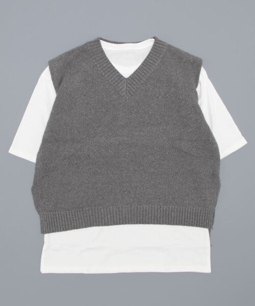 Dita Muaj.(ディータムアージュ)の「ニットベスト&トップスセット(ニット/セーター・レディース・グレー・FREE)」の4枚目の写真