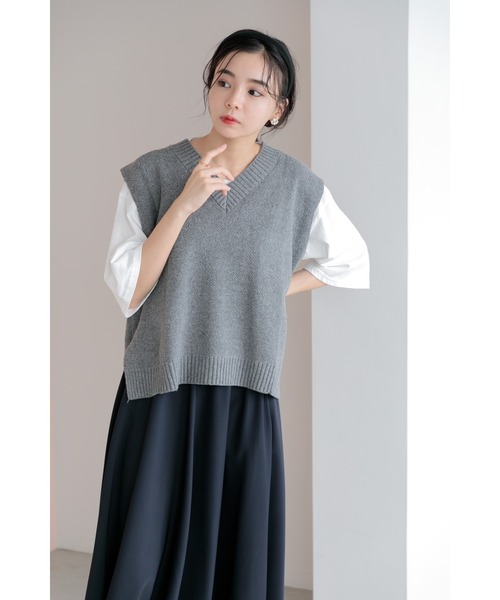 Dita Muaj.(ディータムアージュ)の「ニットベスト&トップスセット(ニット/セーター・レディース・グレー・FREE)」の6枚目の写真