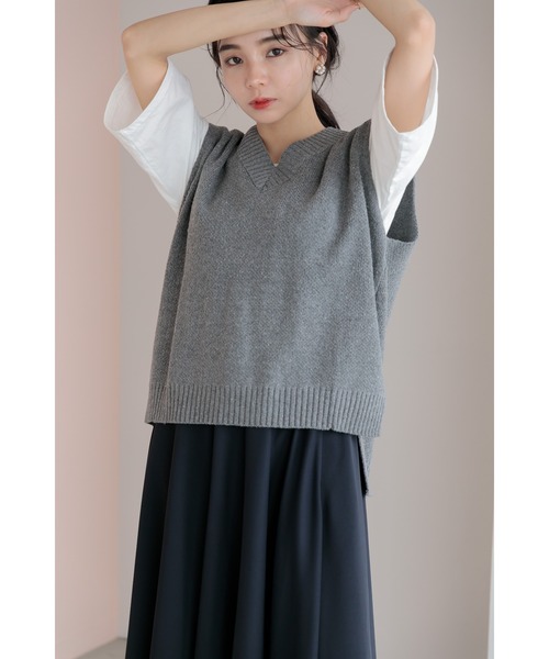 Dita Muaj.(ディータムアージュ)の「ニットベスト&トップスセット(ニット/セーター・レディース・グレー・FREE)」の5枚目の写真