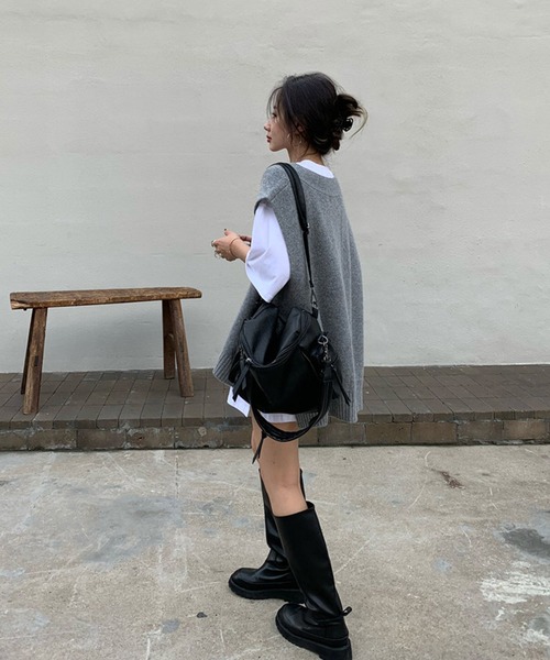 Dita Muaj.(ディータムアージュ)の「ニットベスト&トップスセット(ニット/セーター・レディース・グレー・FREE)」の14枚目の写真