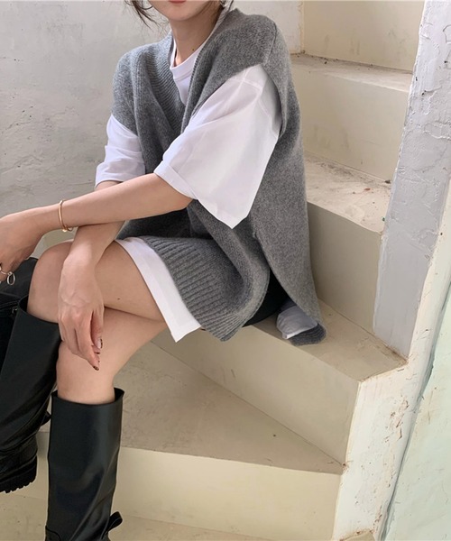 Dita Muaj.(ディータムアージュ)の「ニットベスト&トップスセット(ニット/セーター・レディース・グレー・FREE)」の13枚目の写真