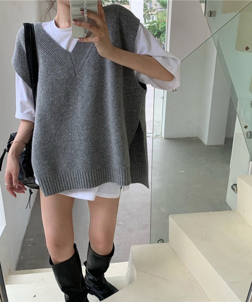 Dita Muaj.(ディータムアージュ)の「ニットベスト&トップスセット(ニット/セーター・レディース・グレー・FREE)」の8枚目の写真