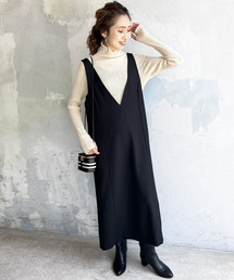 Spick & Span | スムージーダブルクロスVネックワンピース(ワンピース)