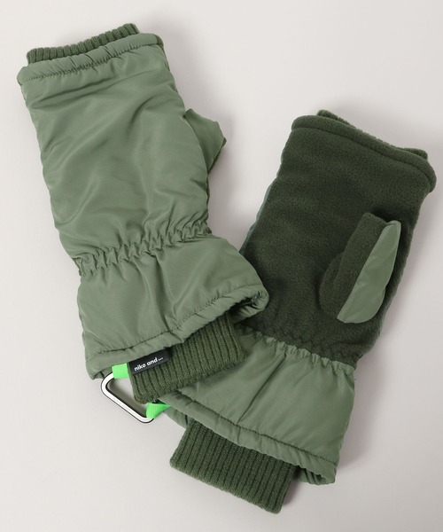 niko and...（ニコアンド）の「オリジナルエアサーマルハンドウォーマー（アームカバー・レディース・カーキ/アイボリー/ブラック・FREE）」の3枚目の写真