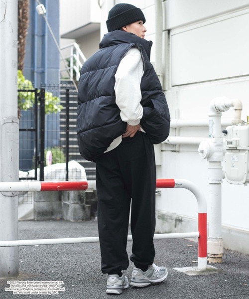 PLAYBOY(プレイボーイ)の「∴WEGO/【セットアップ対応商品】別注 PLAYBOY BIGロゴスウェットパンツ(スウェットパンツ・メンズ・ブラック/杢グレー・MEDIUM/LARGE)」の7枚目の写真