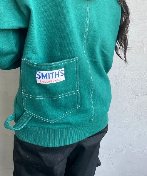 SMITH'S（スミス）の「【CLASSY. 3月号掲載】[SMITH'S/スミス] 別注 ペインターバックポケット スウェットパーカー（パーカー・レディース・グリーン/ナチュラル/ブラック・M/S/L）」の22枚目の写真