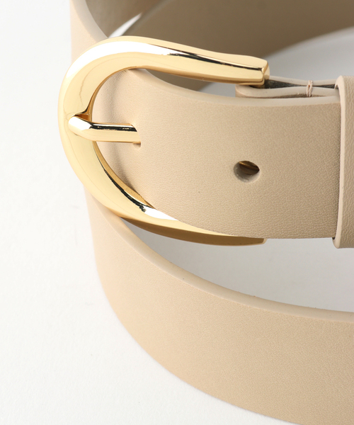 Simplicite（サンプリシテ）の「フェイクレザーベルト（ベルト・レディース・ブラック/ベージュ/アイボリー・FREE）」の9枚目の写真