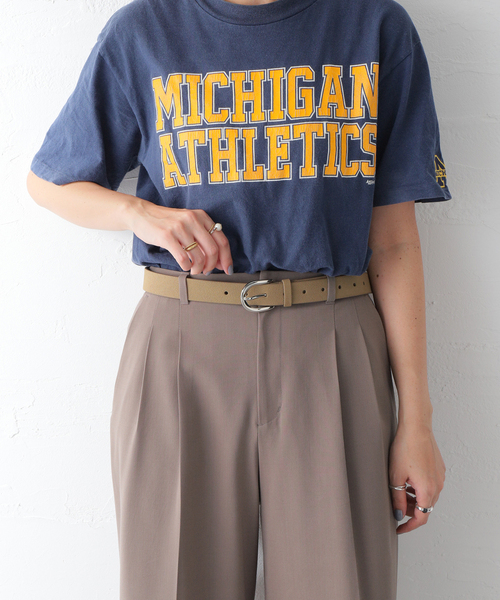 Simplicite（サンプリシテ）の「フェイクレザーベルト（ベルト・レディース・ブラック/ベージュ/アイボリー・FREE）」の4枚目の写真