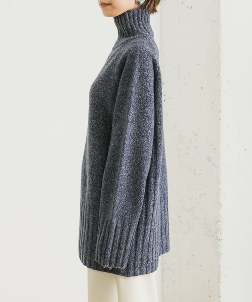URBAN RESEARCH（アーバンリサーチ）の「カシミヤ混メランジハイネックニット（ニット/セーター・レディース・ブルー系その他/ホワイト系その他・FREE）」の14枚目の写真