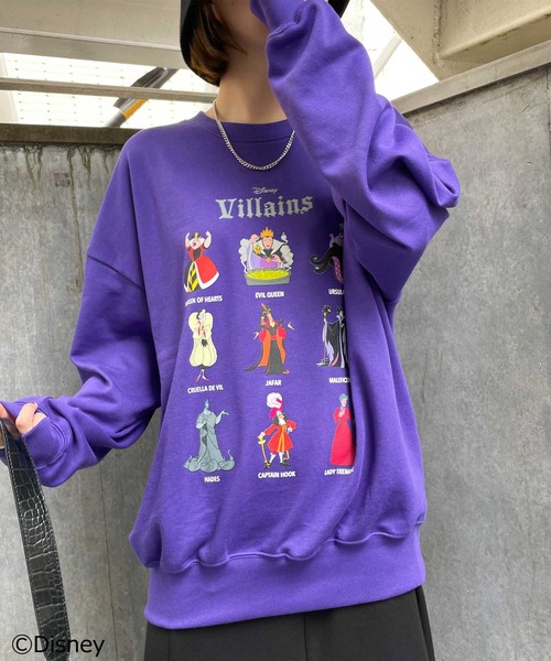 トレーナー スウェット Disney Villains / スウェットプルオーバー レディース Disney トレーナー スウェット Villains / スウェットプル