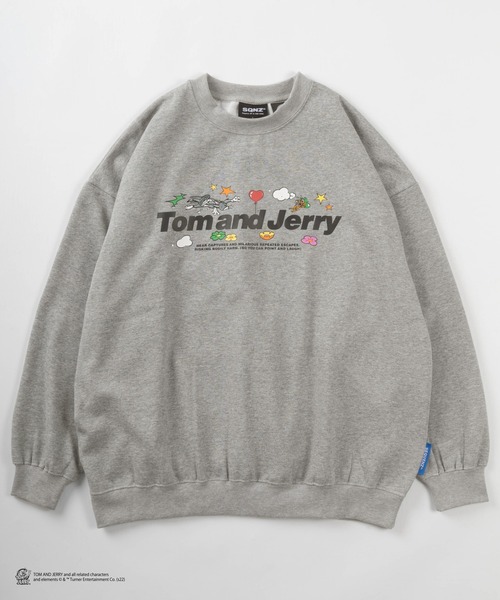 Tom&Jerry(トムアンドジェリー)の「【TOM&JERRY/トムとジェリー】キャラクター ロゴ刺繍 スウェット/ ビッグシルエット/裏起毛(スウェット・レディース・パープル/グリーン/ブラック/グレー・L/M/XL)」の5枚目の写真