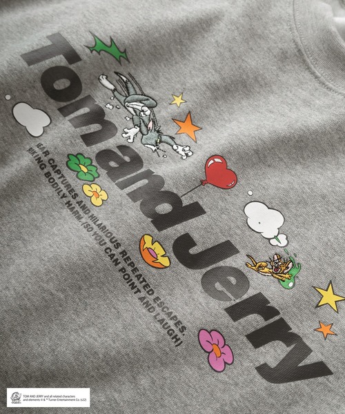 Tom&Jerry(トムアンドジェリー)の「【TOM&JERRY/トムとジェリー】キャラクター ロゴ刺繍 スウェット/ ビッグシルエット/裏起毛(スウェット・レディース・パープル/グリーン/ブラック/グレー・L/M/XL)」の8枚目の写真
