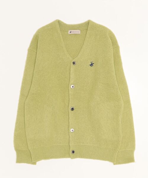 BEVERLY HILLS POLO CLUB（ビバリーヒルズポロクラブ）の「【Beverly Hills Polo Club/ビバリーヒルズポロクラブ】モヘアタッチニットカーディガン（カーディガン/ボレロ・レディース・オレンジ/グリーン/パープル/ネイビー/ライトカーキ/ピンク/キャメル/カーキ・L/M）」の3枚目の写真