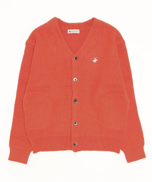 BEVERLY HILLS POLO CLUB（ビバリーヒルズポロクラブ）の「【Beverly Hills Polo Club/ビバリーヒルズポロクラブ】モヘアタッチニットカーディガン（カーディガン/ボレロ・レディース・オレンジ/グリーン/パープル/ネイビー/ライトカーキ/ピンク/キャメル/カーキ・L/M）」の8枚目の写真