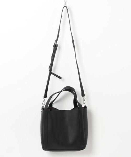 ap retro（アプレトロ）の「スクエア２WAYバッグ（ハンドバッグ・レディース・ブラウン/グレイッシュベージュ/ブラック/アイボリー/ダークブラウン・FREE）」の7枚目の写真