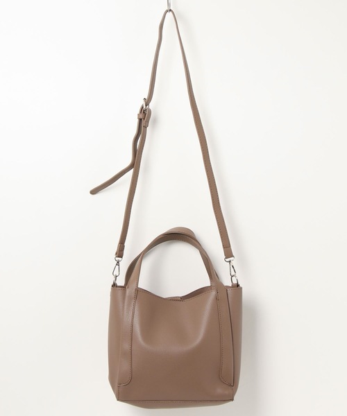 ap retro（アプレトロ）の「スクエア２WAYバッグ（ハンドバッグ・レディース・ブラウン/グレイッシュベージュ/ブラック/アイボリー/ダークブラウン・FREE）」の20枚目の写真