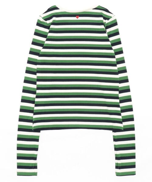 TINA:JOJUN(ティーナジョジュン)の「フレンチ ボーダーカットソー TINA:JOJUN(Tシャツ/カットソー・レディース・グリーン系その他/ホワイト系その他・M)」の12枚目の写真