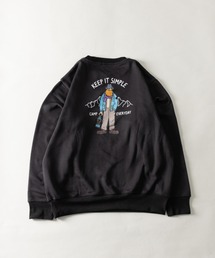 SKKONE（スコーネ）の「バックイラストプリント 裏起毛 スウェットトレーナー（スウェット・メンズ）」